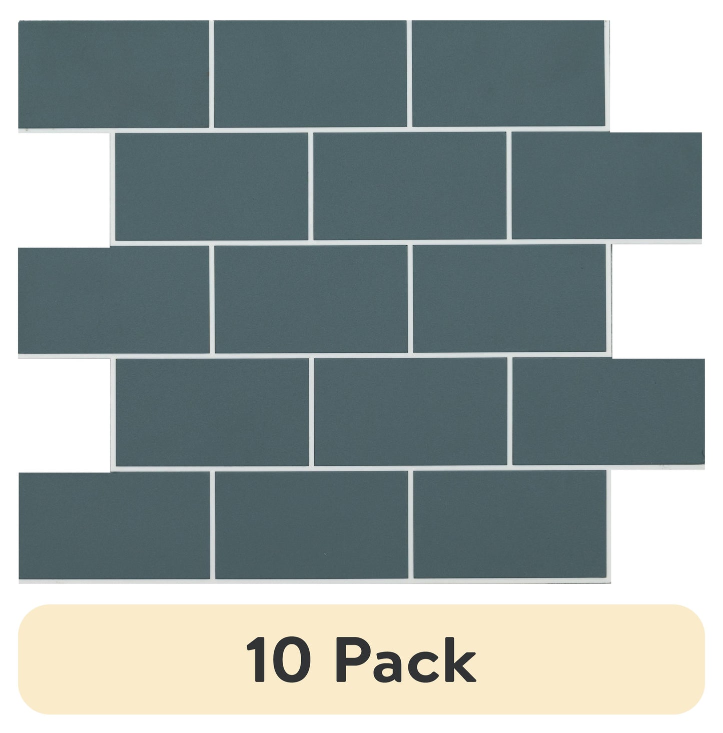 (10 pack) Aldhurst Urban Azul Adhesive Backed 9.84 in. x 10.37 in. PVC Mosaic Tile