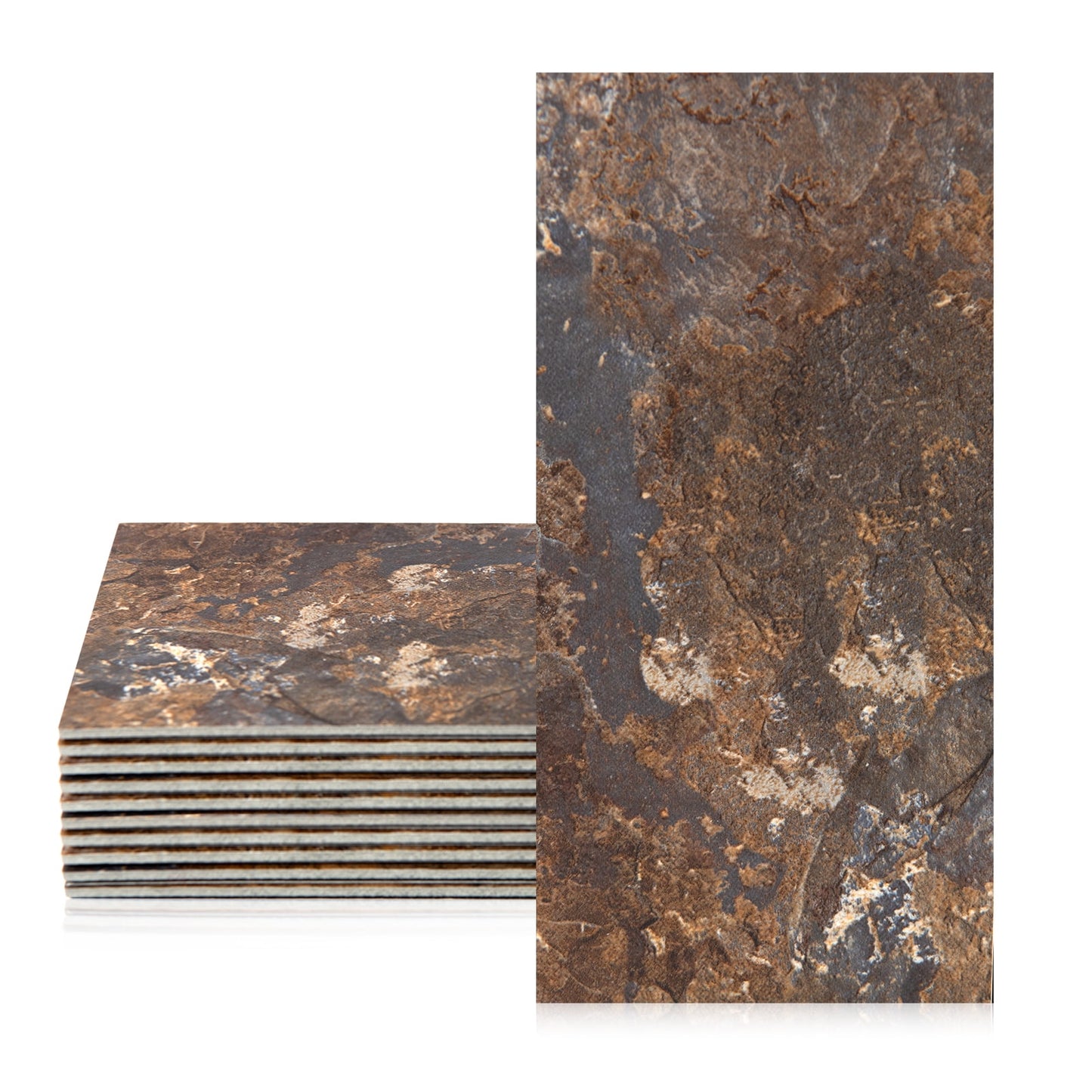 102 PCS 3'' × 6'' Stick on Subway Tile,Backsplash Tile Peel and Stick for Stove Kitchen,Fireplace,Stone White