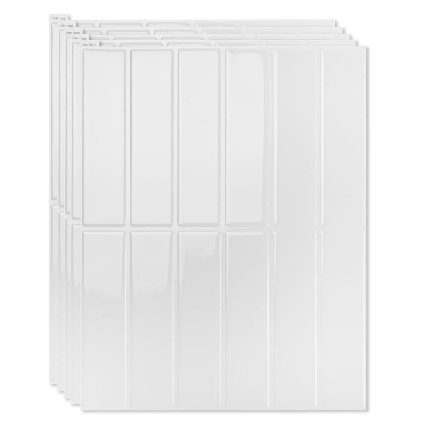 10Pcs Peel and Stick Backsplash Tile,11.4'' x 9'' Subway Tile,Self-Adhesive Wall Tiles for Kitche,Bathroom,RV,Thicker Design in White