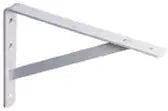 Knape & Vogt L-Bracket - Extra Heavy Duty Alloy Steel, 21.7" SL x 14.2" WL, White, Shelf Bracket
