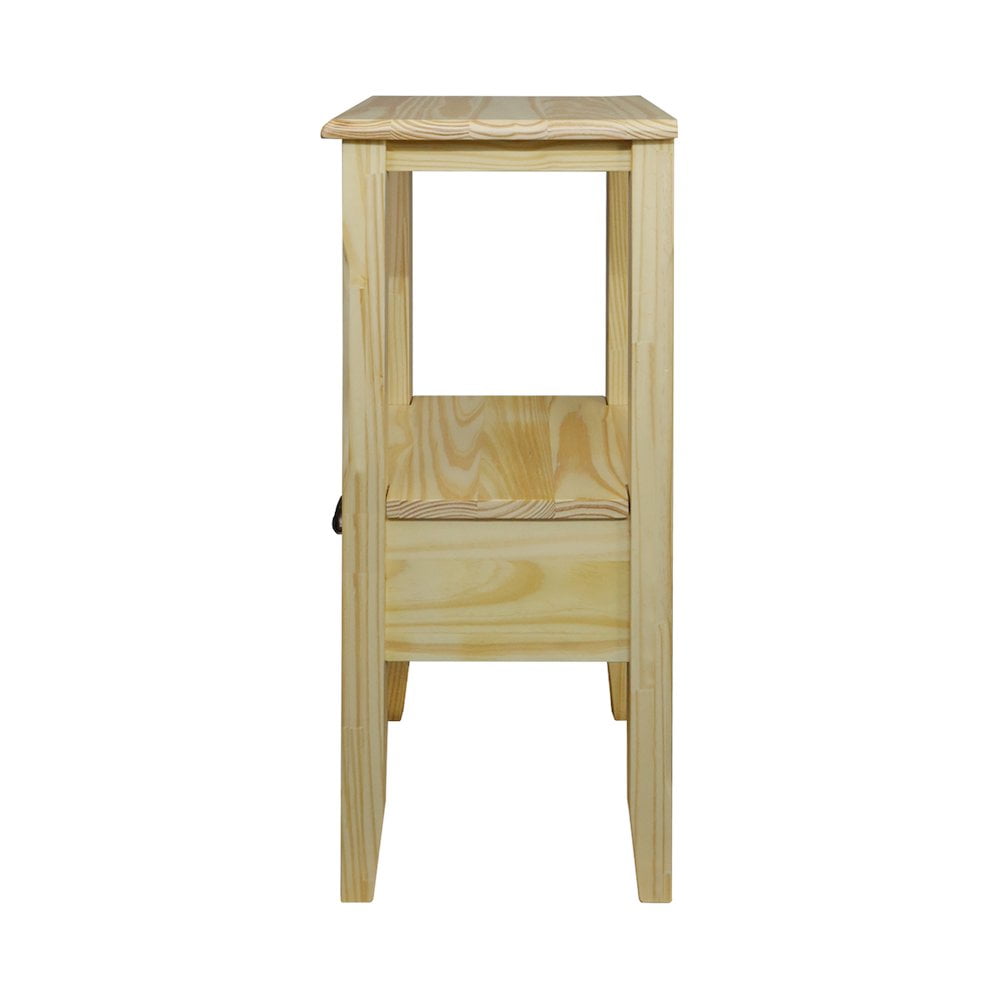 Casual Home Mesa Auxiliar Alta de 2 Niveles con Cajón - Natural