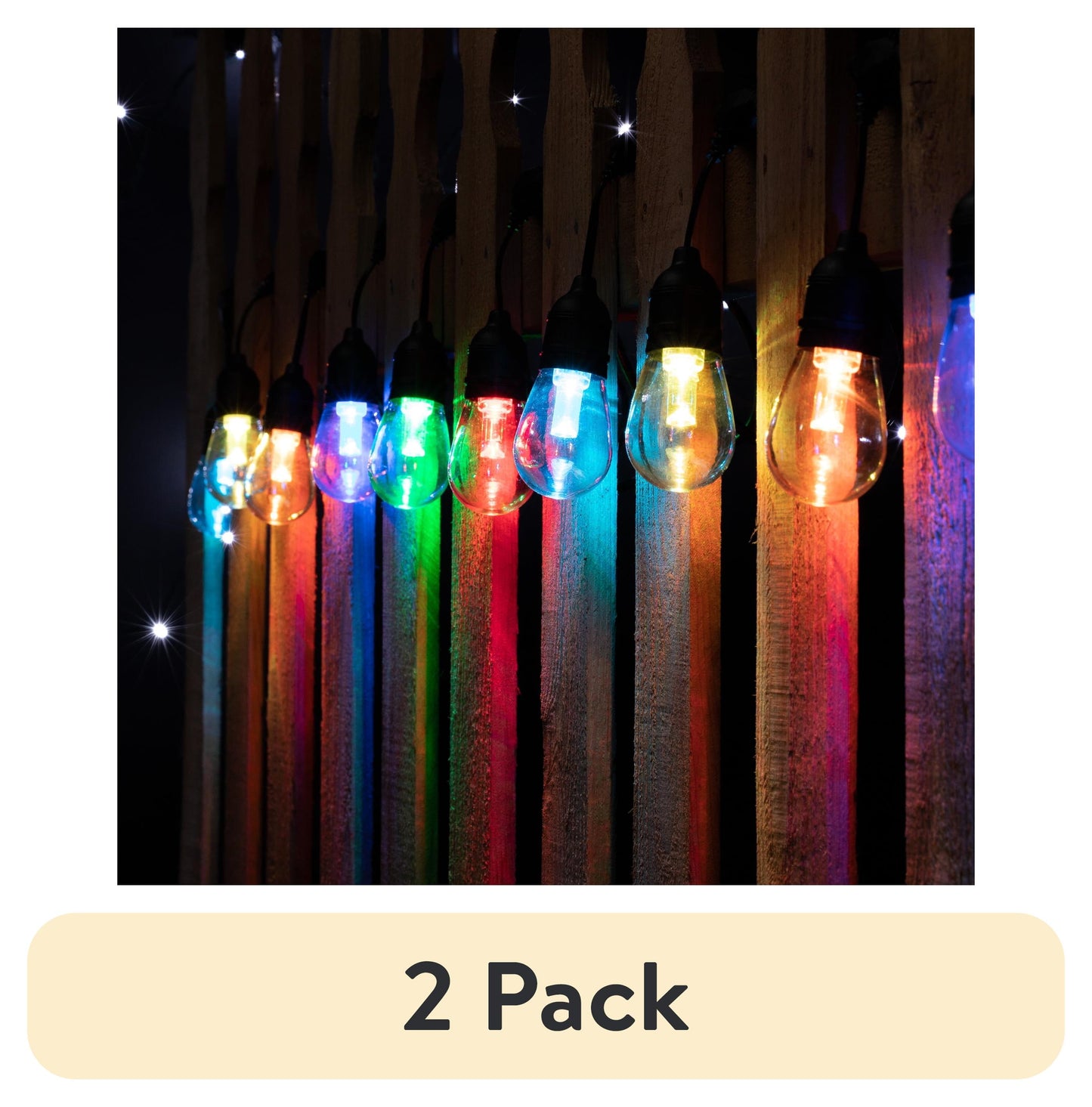 (2 pack) Better Homes & Gardens 24' 3.6W Multi-Color LED Plug-in Chasing String Light (1 Pack)