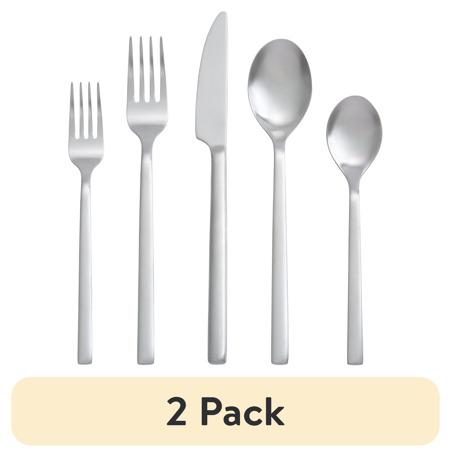 (2 pack) Better Homes & Garden Holden 20 Pieces Satin Finish Flatware Set