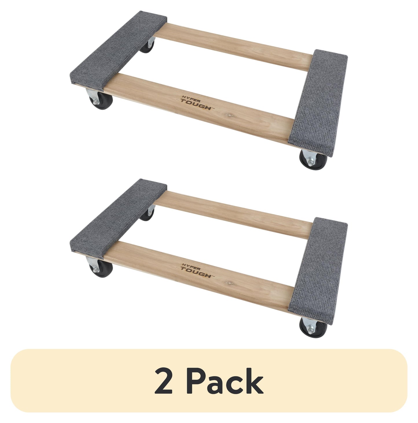 Hyper Tough Carretilla Móvil de Madera de 30 Pulgadas, Capacidad de 660 Lb, Carretillas, 4 Ruedas Giratorias