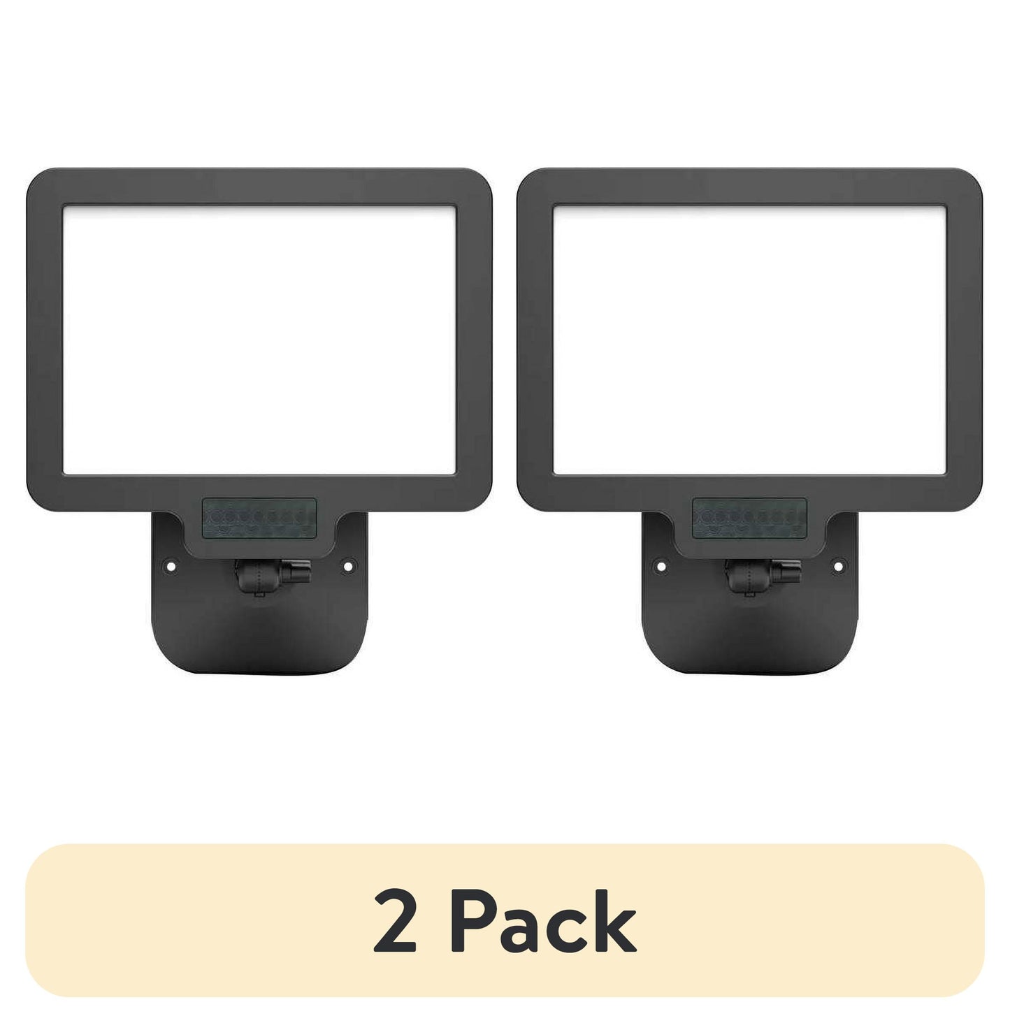 (2 pack) Hyper Tough 3000 Lumen LED Security Light 120-Degree Motion Sensor in Black Finish, Hardwired, Requires Installation