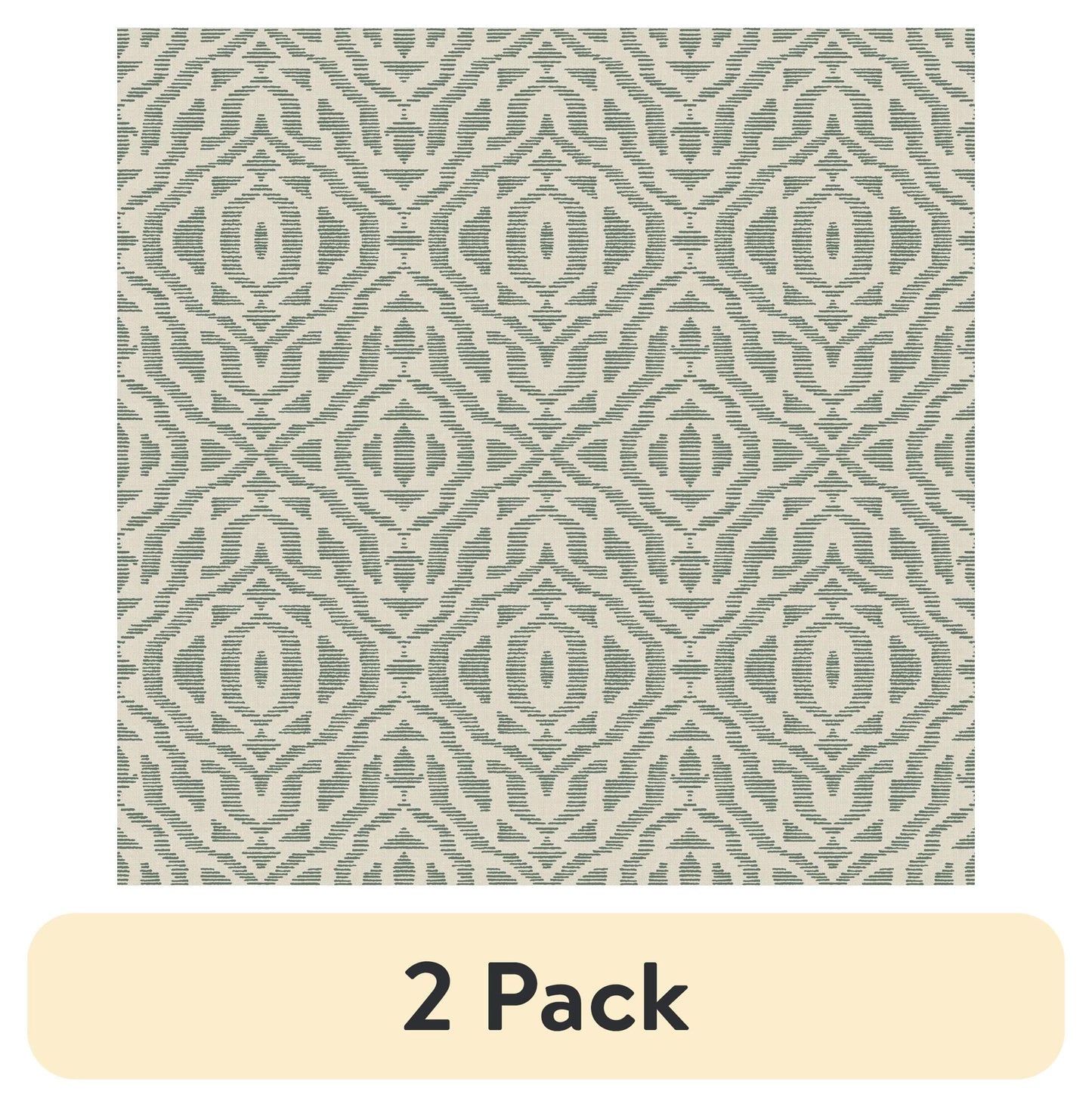 (2 pack) Mainstays Green Ikat Peel and Stick Wallpaper 30.75 Sq. ft, 1 Count