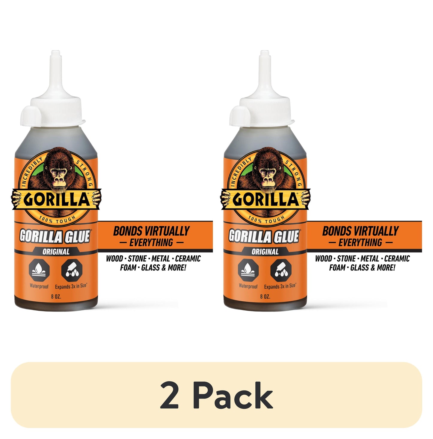 (2 pack) Original Gorilla Glue, 8 oz Bottle Assembled Product Weight 8 oz