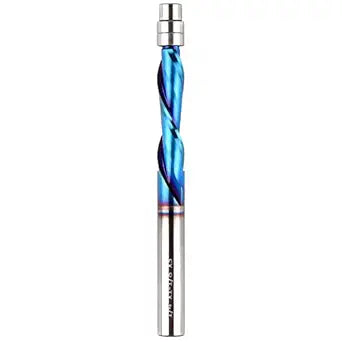 Downcut Spiral Flush Trim Router Bit, 1/4 Inch Shank Solid Carbide Flush Trim Router Bits Spiral with Nano Coated by EANOSIC (1/4" Shank Down-Cut)