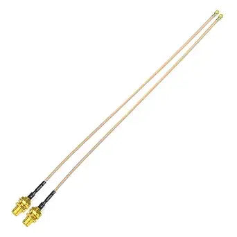 BINGFU Bulkhead Mount RG178 WiFi Antenna Adapter Coaxial Pigtail Cable 30cm 12 inch 2-Pack for WiFi Router Gateway Wireless Mini PCI Express PCIE Network Card Adapter