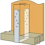 Simpson Strong-Tie Hardware Bracket SPH4 - Metal Strong Tie Brackets - 4 in.