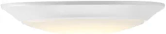 Savoy Lighting Assets 6-2000-7-WH Wet Rated Outdoor Surface Mounted White Acrylic Disc Flush Mount, Integrated LED 13 Watt, 1.3" H x 7.48" W, White