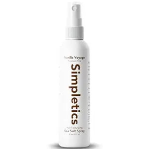 Simpletics Himalayan Sea Salt Hair Spray (Vanilla Scent) – Natural 5-Ingredient Formula for Beach Waves & Volume – Light Hold, Non-Greasy, Paraben & Sulfate Free – Unisex 8 fl oz
