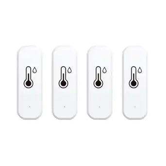 Zigbee Temperature and Humidity Sensor, 4 Pack, Smart Home Compatible, Zigbee 3.0, Multi-Room Group Control