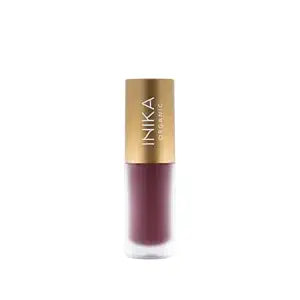 INIKA Organic Tinted Lip Oil | Bakuchiol, Squalane + Collagen in a Glossy Wash of Color. Luxuriously Smoothing & Hydrating Lipgloss. Natural, Vegan. 0.16 Fl oz (Mulberry)