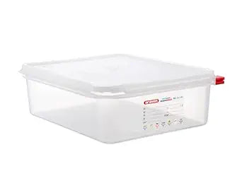 Araven Airtight Container, Food Pan with Lid for Storage in Kitchen and Restaurant, 6.8 Qt, 6 Count, Clear