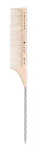 Cricket Silkomb Pro-50 Fine Tooth Rattail Comb for Hair – Precision Styling Tool with Seamless Teeth & Metal Tail for Sectioning, Weaving, and Smooth Detangling, Ideal for Professional Use