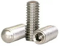 Socket Set Screw, Oval Point, 10-24 x 3/8", Stainless Steel, 18-8, Hex Socket Drive (Quantity: 100) Coarse Thread, #10 Grub/Blind/Allen/Headless Screw, Length: 3/8 inch