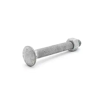 3/8"-16 x 3 (100 Pack) Galvanized Carriage Bolt Kit Grade 307A, Includes: Hex Nuts (100 pcs), Hot Dip Galvanized for Exterior Use by Fastener Depot