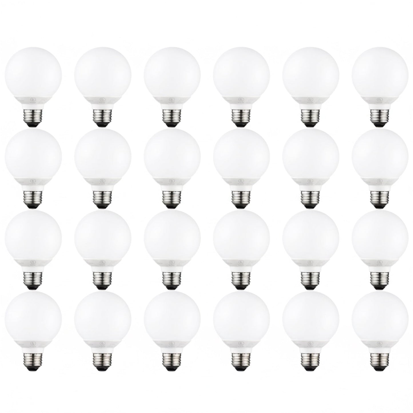 24 Pack Vanity Globe Light Bulbs G25 LED for Bathroom Mirror Decorative, 5W, Dimmable, E26 Round Frosted Decorative Bulb, 2700K Soft White