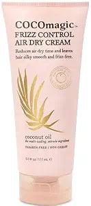 Cocomagic Frizz Control Air Dry Cream | Anti-Frizz Styling Cream | Helps to Calm and Smooth Frizz-Prone Hair | Paraben Free (6 oz)