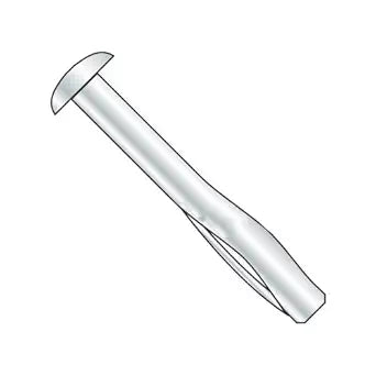 3/8" x 3 1/2" Split Drive Anchors/Round Head/Alloy Steel/Zinc/Fixture Clearance Hole: 7/16" / High Grade Heat Treated Alloy Steel (Carton: 25 pcs)