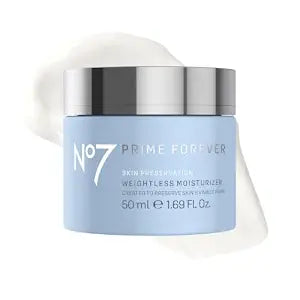 No7 Prime Forever Weightless Gel Face Moisturizer, Hyaluronic Acid, 1.69 oz