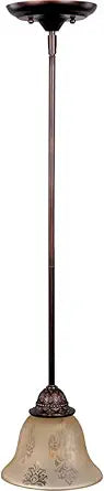 Maxim Lighting Symphony 1-Light Mini Pendant | Rubbed Bronze Finish | Mediterranean Mini Pendant | Ideal for Kitchen Islands & Breakfast Nooks | Dimmable | 91049SAOI