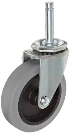 Carlisle Paddles Stem Caster, 4" Wheel Dia, 4-1/2" Wheel Width, 2" Mount Height, brushed_steel (CCSTR203600)