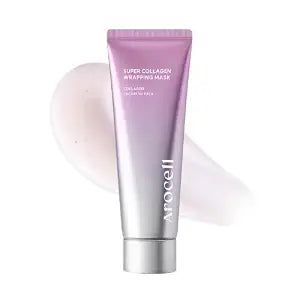 AROCELL Super Collagen Wrapping Facial Mask 80ml / 2.70 fl oz – Korean Peel Off Face Mask Pack with Collagen Film Care | Hydrating, Firming & Elasticity Boosting Exfoliating Skincare