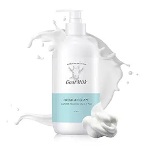 Goat Milk Body Wash,Gentle Silk Soft Foaming Milk Bath,Moisturizing Body Cleanser for All Skin A