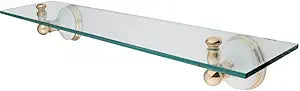 Kingston Brass BA1119PB Victorian Glass Shelf, Polished Brass