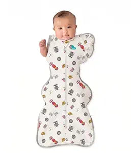 Love to Dream Swaddle Up Transition Swaddle, 1.0 TOG, Patented Zip-Off Wings, Gently Help Baby Transition from Being Swaddled to Arms Free When Showing Signs of Rolling, 13-19 lbs, Dream Racer