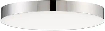 Maxim Lighting Trim 7" 1-Light Flush Mount | Polished Chrome Finish | White Polycarbonate Shade | Transitional Flush Mount | Ideal for Bedrooms, Hallways & Entryways | Dimmable | 57662WTPC