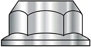 M6-1 Din 6923 Metric Class 10 Hex Flange Nut Non Serrated Zinc ROHS (Pack Qty 3,000) BC-M6D6923-10 by Shorpioen