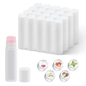 20 Pack Unlabeled Lip Balm Bulk – Natural Shea Butter & Vitamin E