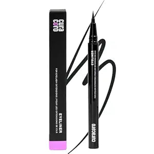 CURACORO Oil-Free Waterproof Liquid Eyeliner, Ultra-Fine Felt Tip, Black