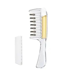 Scalp Oil Applicator Comb, 4mL Hair Oil and Serum Dispenser with Hollow Metal Tips, Minoxidil Applicator Tool with Dropper and Storage Stand