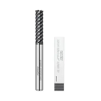 Tools Carbide End Mills,6 Flute Square Milling CutterHigh Helix Angle for High Hardness Steel Finshing Milling Processing - 3/8 Shank (3/8-2.5" 1PCS)