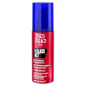 Bed Head by TIGI A Glass Act Multi-Tasking Heat Protectant Oil with UV & Color Defense, Anti-Frizz & Glass-Shine Finishing, 3.62 fl oz