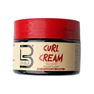 Level 3 Hydrating Curl Cream - With Coconut and Jojoba Oil for Coily and Curly Hair, 8.45 fl. oz., Pack of 1