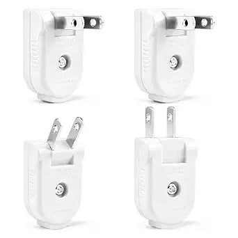 Extension Cord Replacement Male Power Plug,Rotatable Electric Plug, 4 Pack