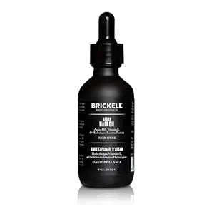 Brickell Men's Argan Oil for Hair, Lightweight Hair Oil Treatment For Men, With Argan Oil, Hydrolyzed Proteins, and Vitamin E, 2 Ounce, Scented