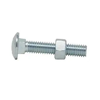1/2"-13 x 2-1/2" (25 Pack) Zinc Carriage Bolt Kit Grade 307A, Includes 1/2"-13 Hex Nuts (25 pcs), Zinc Plated for Exterior Use- by Fastener Depot, LLC