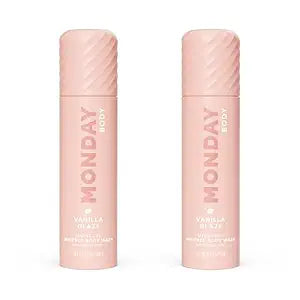 MONDAY HAIRCARE MOISTURE Whipped Body Wash in Vanilla Glaze Scent with Hyaluronic Acid for All Skin Types, 8.8 oz(Pack of 2)