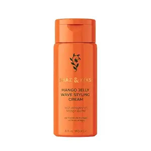SHAZ & KIKS Mango Jelly Wave Styling Cream | Wavy Hair Cream & No-Crunch Curl Definer for 2A–3B Hair | Air-Dry Styler + Leave-In | Mango Butter | 6 fl oz