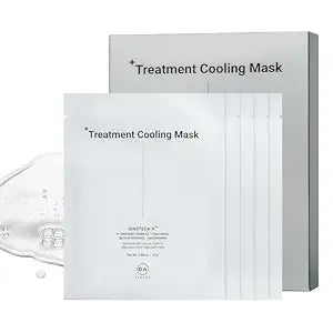 DA EFFECT Cooling Treatment Mask, Soothing Face Mask for After Sun Care, Stressed Sensitive Skin, Post-Treatment Barrier Care, Calming & Hydrating Gel Sheet Mask, (5 ea)