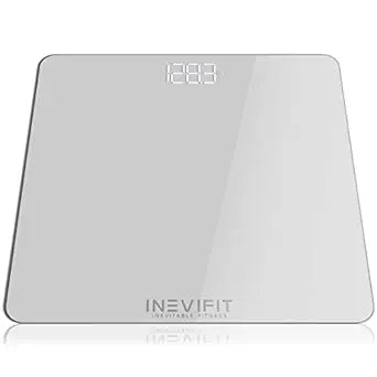INEVIFIT Bathroom Scale, Highly Accurate Digital Bathroom Body Scale, Measures Weight up to 400 lbs. Includes Batteries