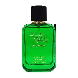 REALMAN Pure Neroli Eau de Parfum for Men, 100ml / 3.38 fl.oz – Long Lasting Citrus Aromatic EDP, Mandarin Petitgrain & Myrtle, Neroli Lavender White Thyme, Amber Wood Base, Gift Boxed