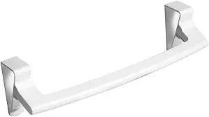 Towel Rack Over Door Towel Bar Hanging Holder ABS Bathroom Kitchen Cabinet Towel Rag Rack Shelf Hanger for Cupboard Door, 24x6x7cm, White