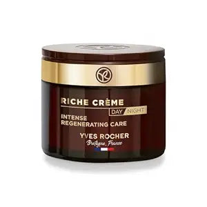 Yves Rocher Riche Crème Anti-Wrinkle Day & Night Cream, Deeply Nourishing Face Cream for Mature & Dry Skin, Visibly Smoother Skin, 2.5 fl oz